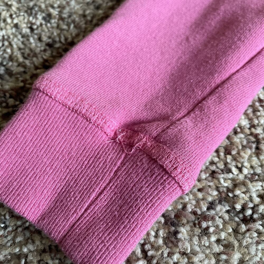 Juicy Couture Kids’ Pink Zip Up Hoodie Spellout Fuzzy Hood Size 6 Embroidered - Picture 8 of 15